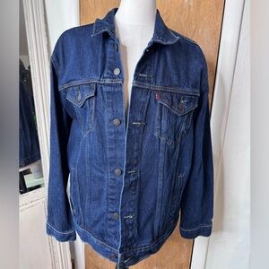 Levi’s Vintage Denim Trucker Jacket Dark Wash Size XL Style 72334